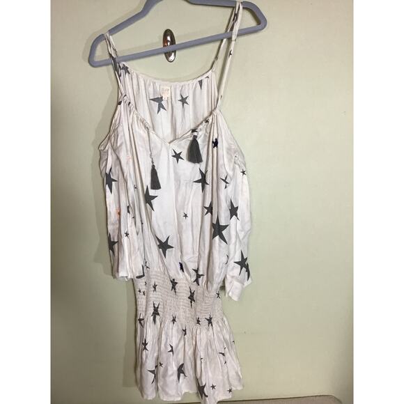 Surf Gypsy Cold Shoulder Swim Coverup Sequin Star detail Sz. Sm EUC Swimwear - Picture 3 of 10